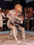 Public Girl-Girl Wrestling In The Mud Between Christina Lee And Dionne Darling