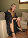 Such An Erotic Black Dress Up Skirt Legs From The Luxurious Blonde Silvia Saint